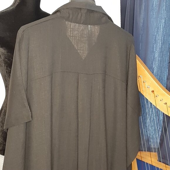 NWT!!  Mono B Linen Blend Shirtdress/Duster - Picture 5 of 12